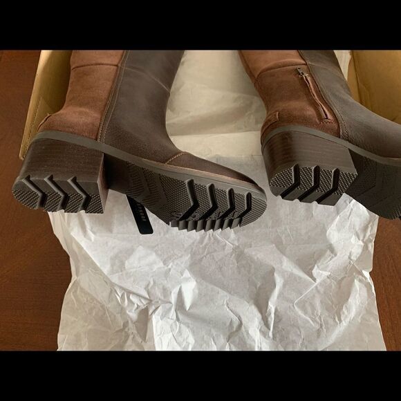 💗Sorel cate tall waterproof leather boot cushioned foodbed size 5 new - Picture 7 of 14
